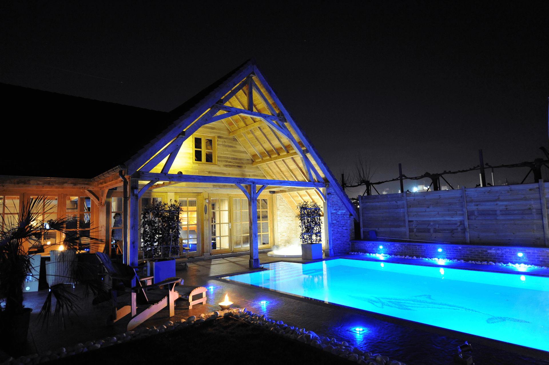 Interieur van het poolhouse